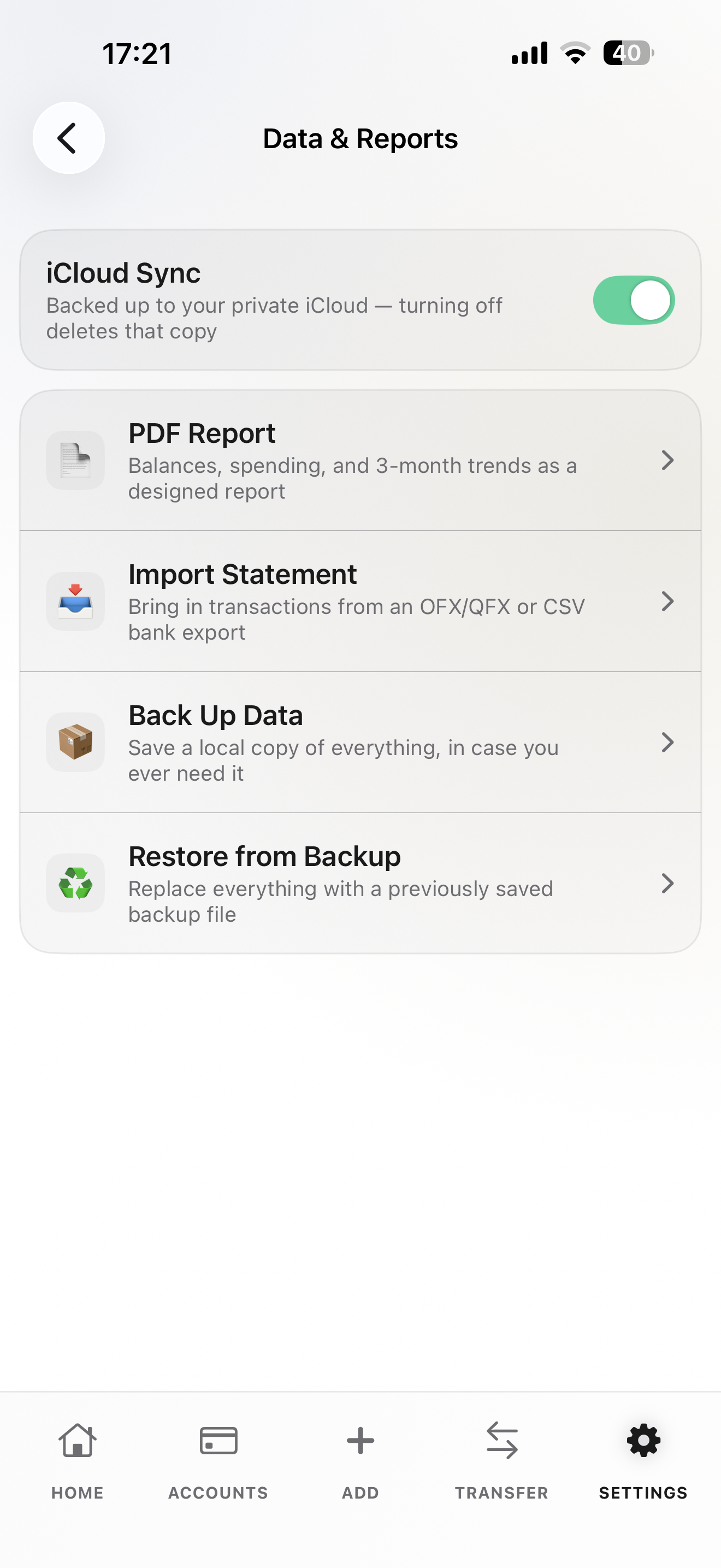 Generated PDF financial report